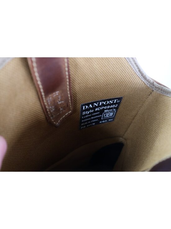 Vintage Y2K Dan Post Mens 13 EW Waterproof Leather Journeyman Cowboy Boots Brown main image 3